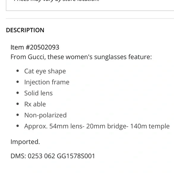 Gucci Black and Gold cat eye Sunglasses - Picture 2 of 12